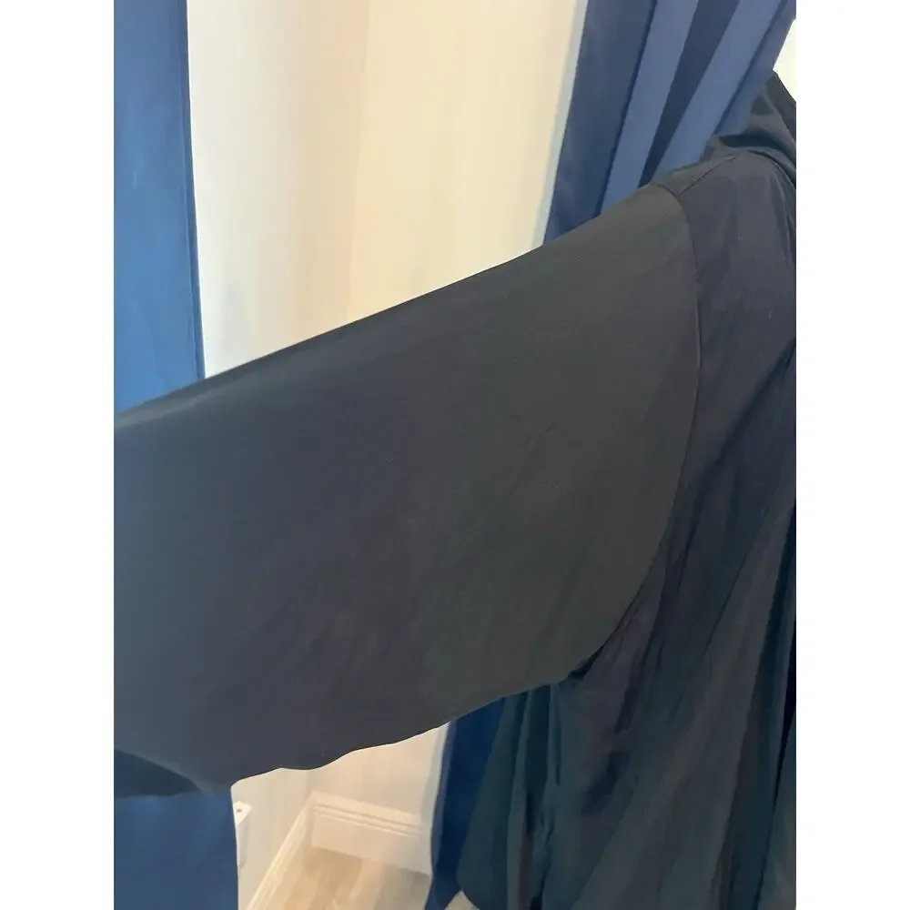 VNTG OSCAR De La RENTA P/S Swimwear BLACK ClassicCover Up Cruise Loungewear 80's